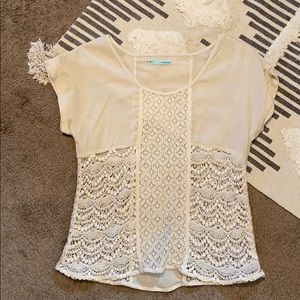 Maurices cream/off white lace top